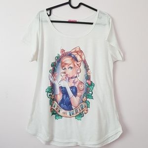 d-mambo Tops - Tattoed Cinderella tshirt size plus size xxl d-mambo Tops - Tattoed Cinderella tshirt size plus size xxl